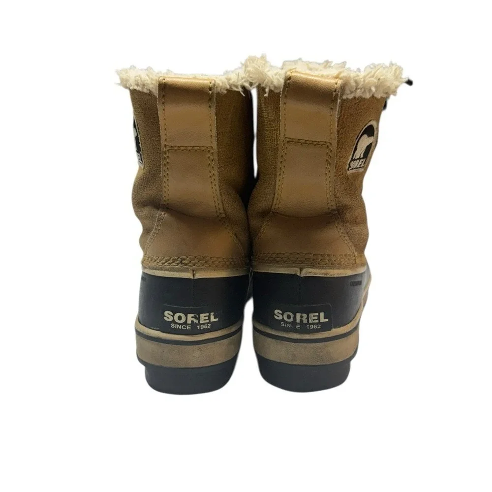 Sorel Womens Tivoli Waterproof Boots Size 8 Duck Fleece Leather Winter Winter